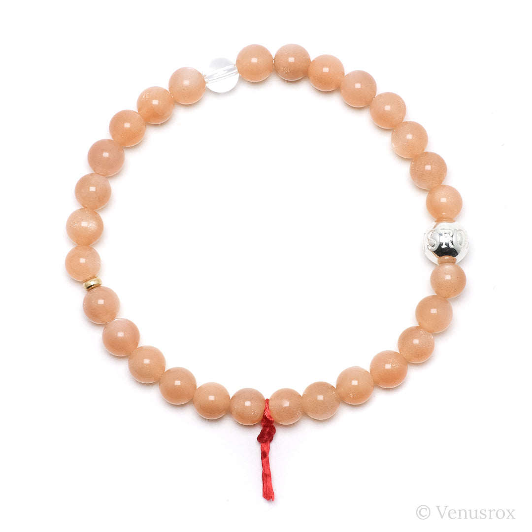Peach Moonstone Bracelet from India | Venusrox