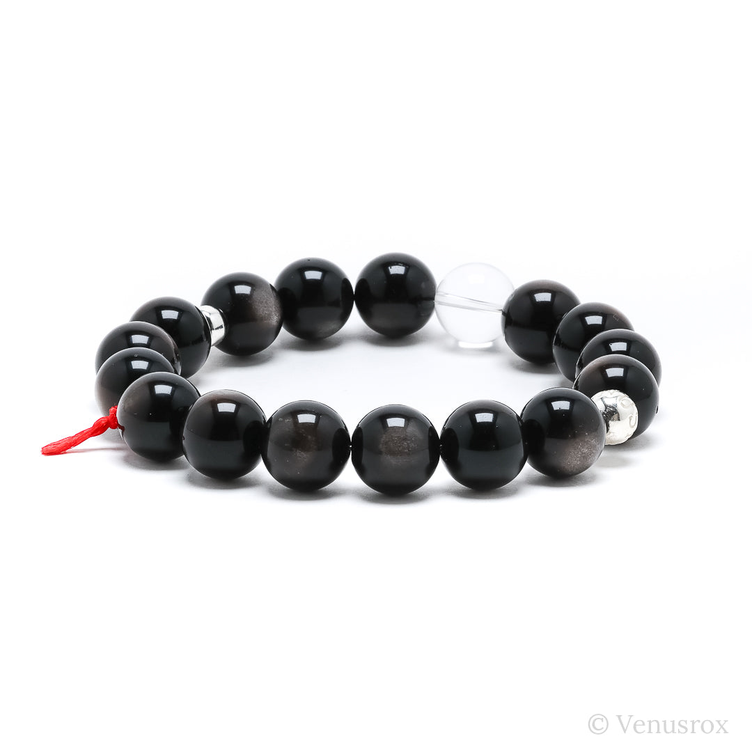 OBSIDIAN (SILVER SHEEN) BRACELET - BRACELETS