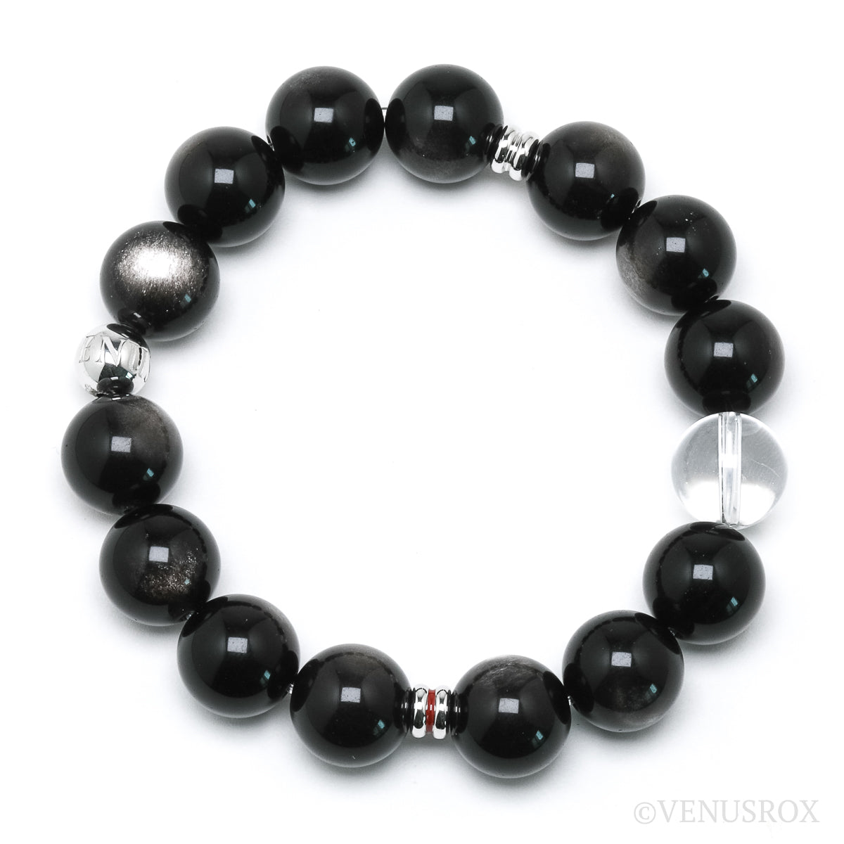 Silver Sheen Obsidian Bracelet from Mexico | Venusrox