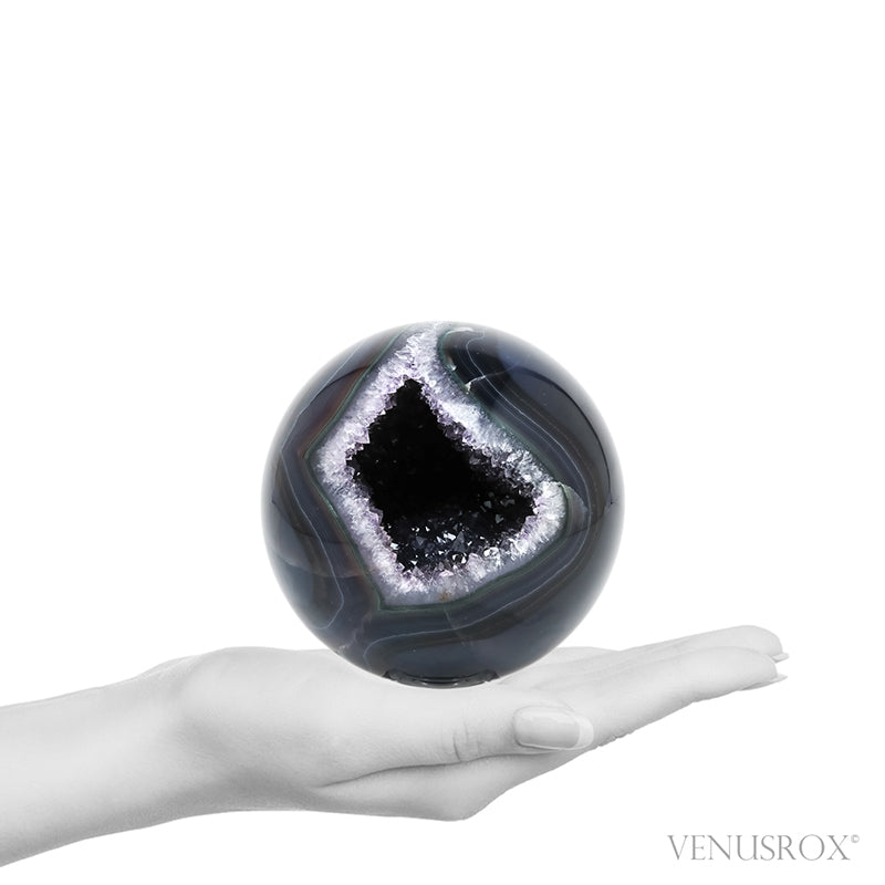 Clear Quartz & Agate Geode Sphere from Brazil | Venusrox