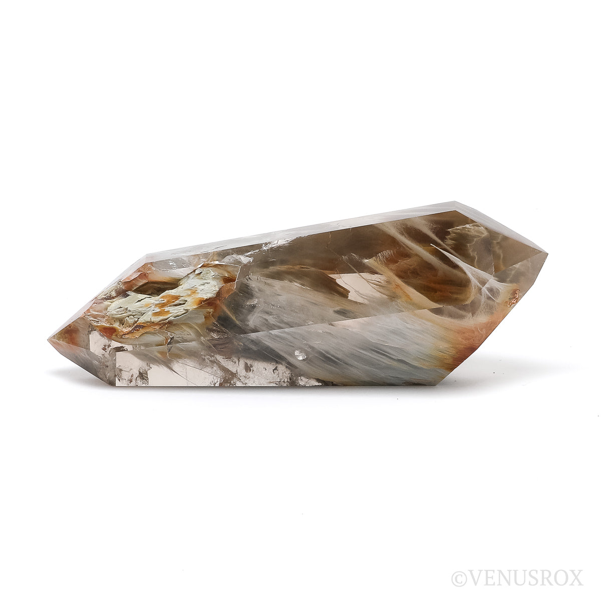 Amphibole Quartz Polished/Natural Double Terminated Point from Brazil | Venusrox