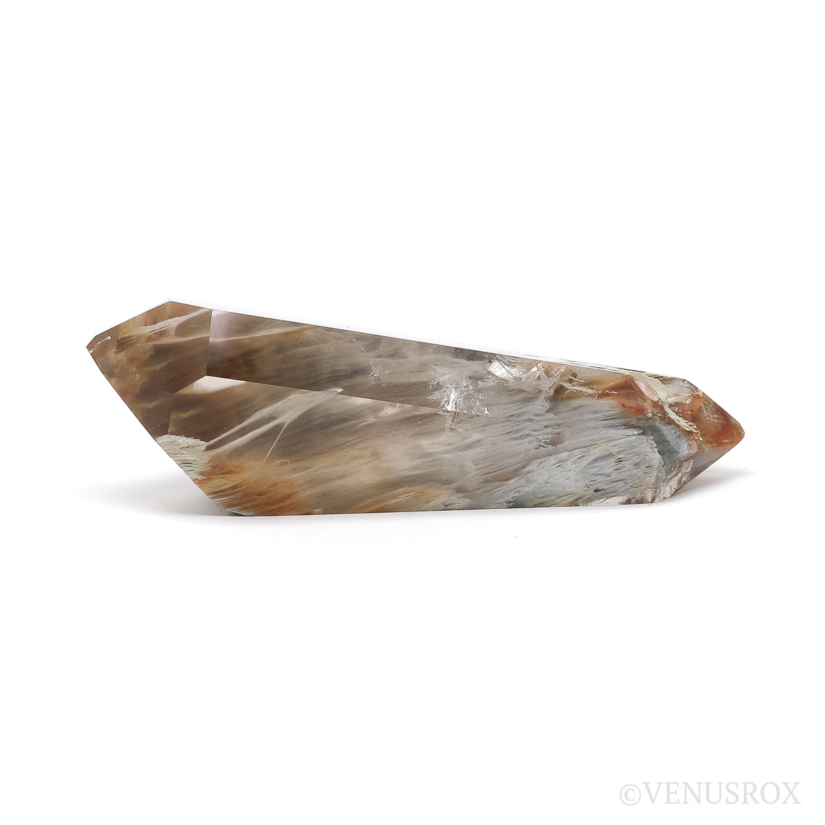 Amphibole Quartz Polished/Natural Double Terminated Point from Brazil | Venusrox