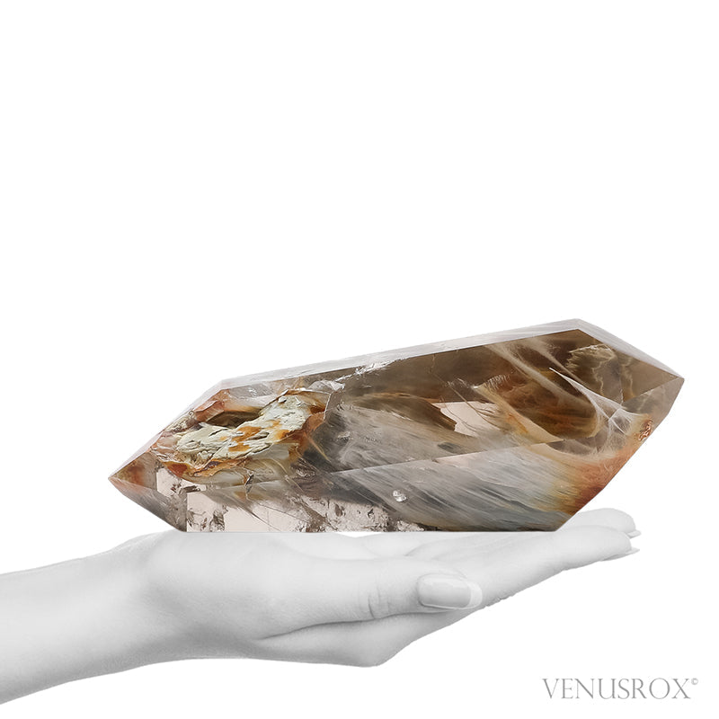 Amphibole Quartz Polished/Natural Double Terminated Point from Brazil | Venusrox