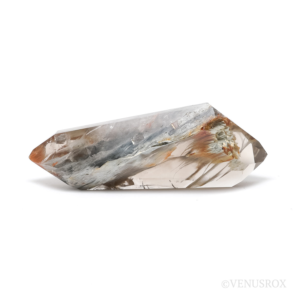 Amphibole Quartz Polished/Natural Double Terminated Point from Brazil | Venusrox