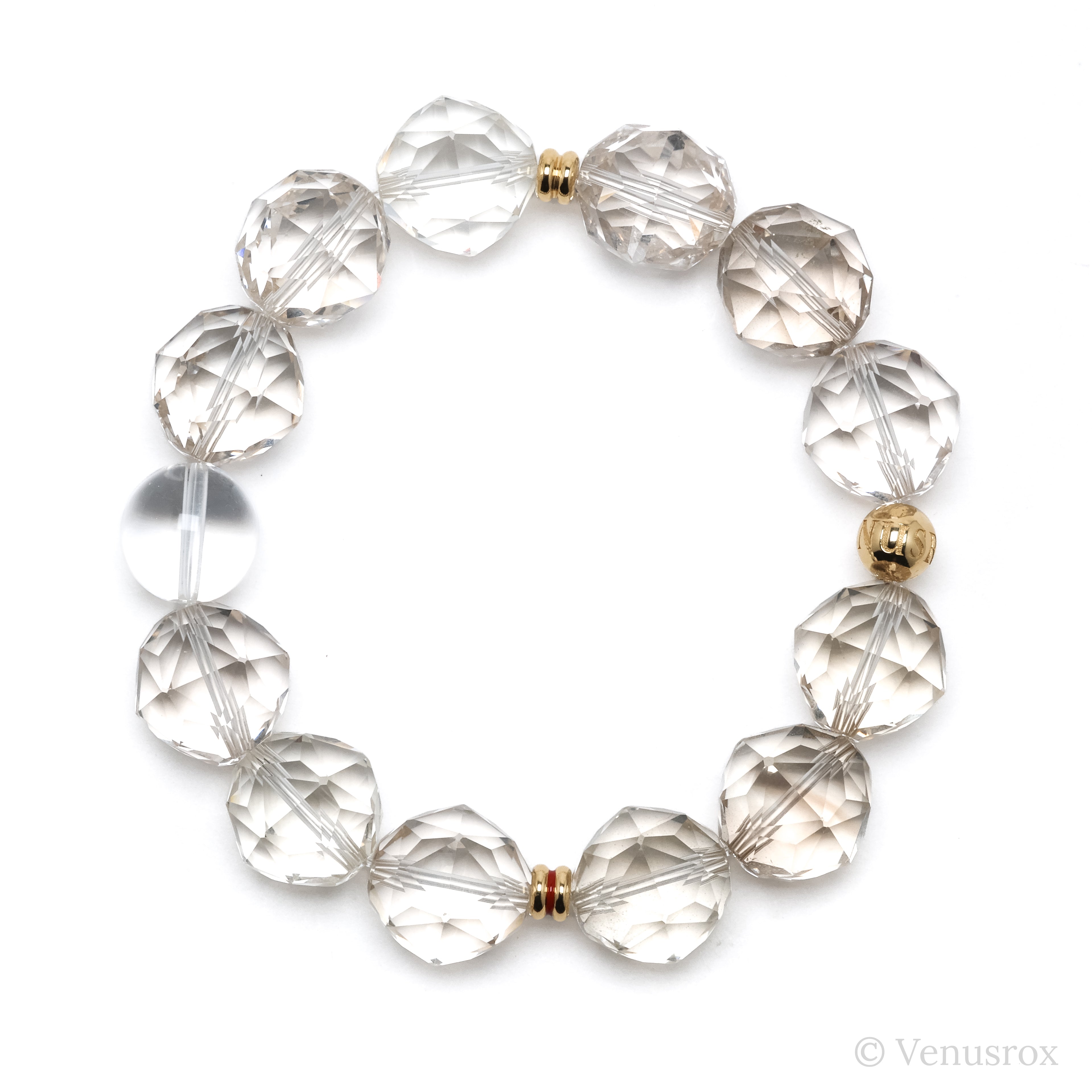 Clear Quartz / Smoky Phantom Bracelet from Brazil | Venusrox