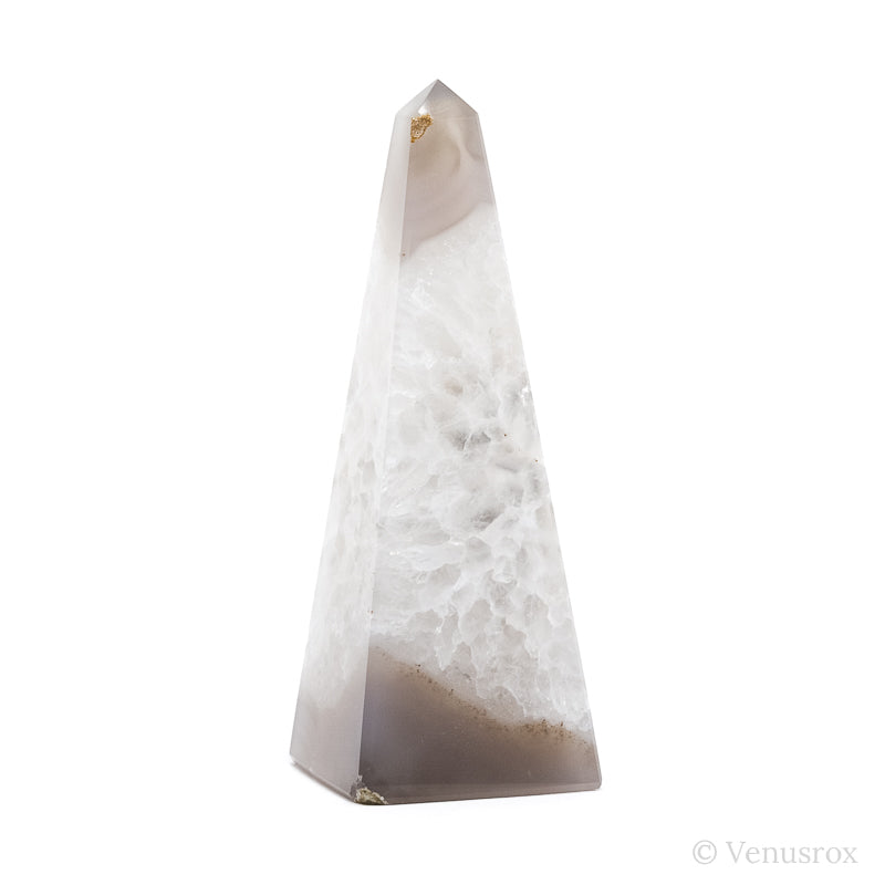 Clear Quartz with Agate & Chalcedony Polished/Natural Point from Brazil | Venusrox