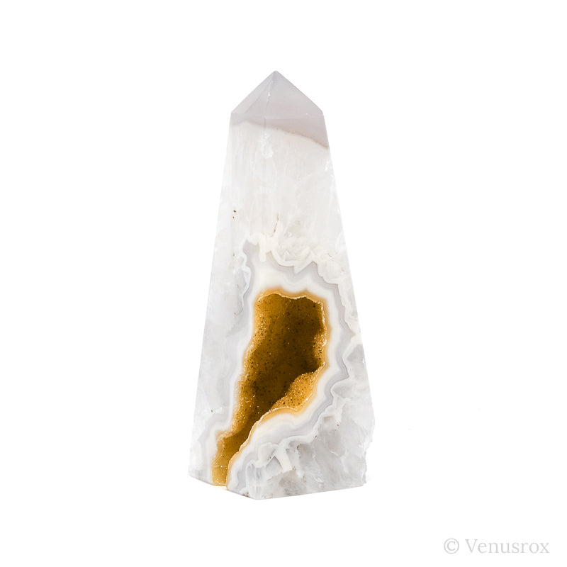 Clear Quartz with Agate & Chalcedony Polished/Natural Point from Brazil | Venusrox