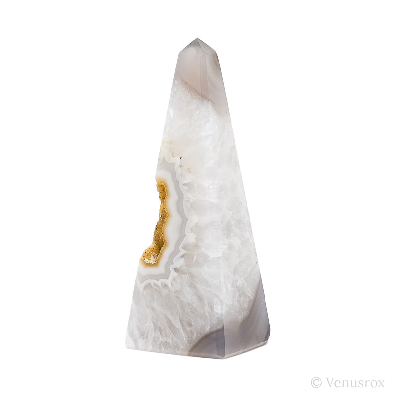 Clear Quartz with Agate & Chalcedony Polished/Natural Point from Brazil | Venusrox