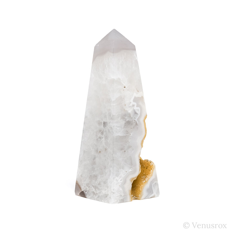 Clear Quartz with Agate & Chalcedony Polished/Natural Point from Brazil | Venusrox