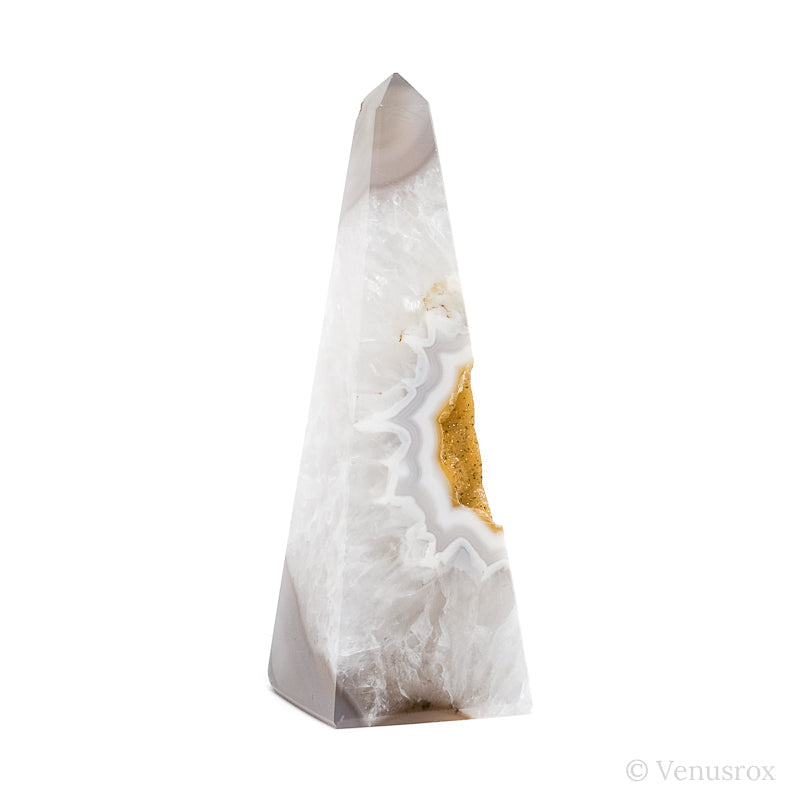 Clear Quartz with Agate & Chalcedony Polished/Natural Point from Brazil | Venusrox
