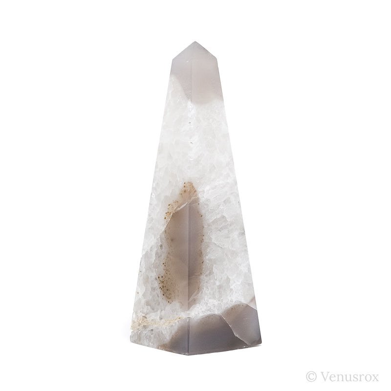 Clear Quartz with Agate & Chalcedony Polished/Natural Point from Brazil | Venusrox