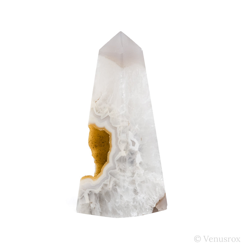 Clear Quartz with Agate & Chalcedony Polished/Natural Point from Brazil | Venusrox