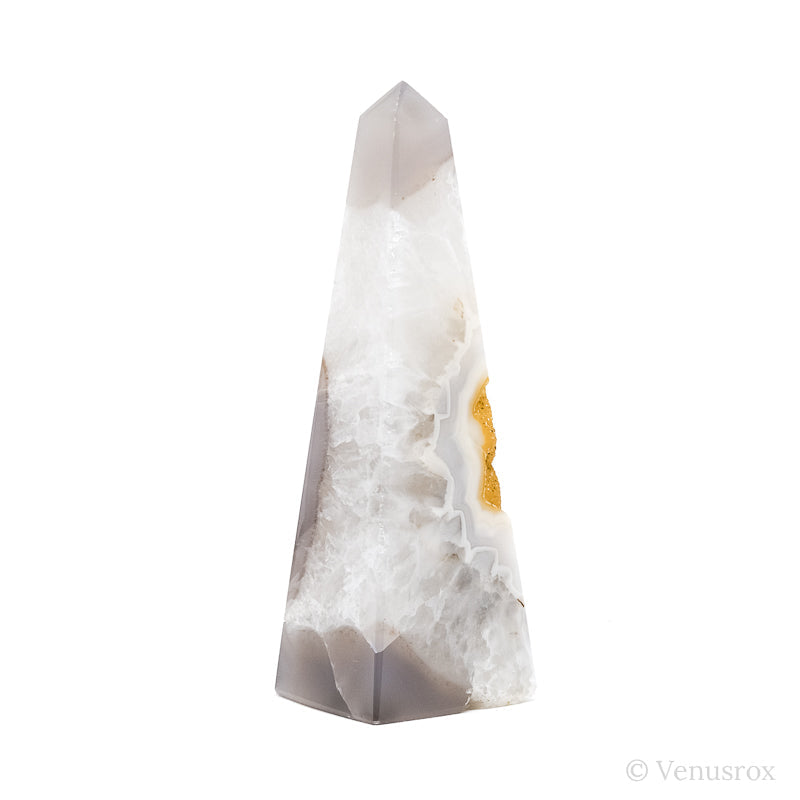 Clear Quartz with Agate & Chalcedony Polished/Natural Point from Brazil | Venusrox