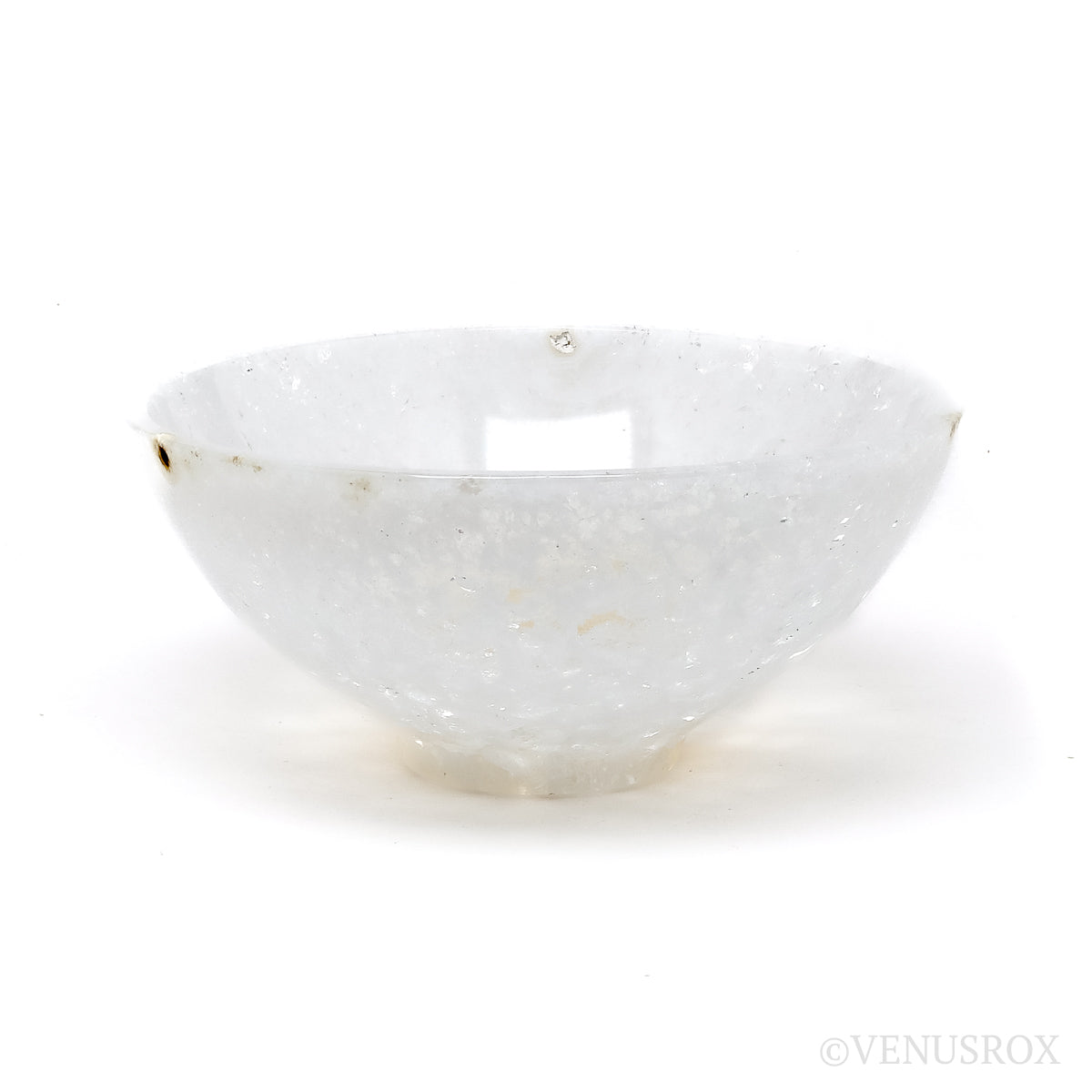 Clear Quartz with Calcite Polished Bowl from India | Venusrox