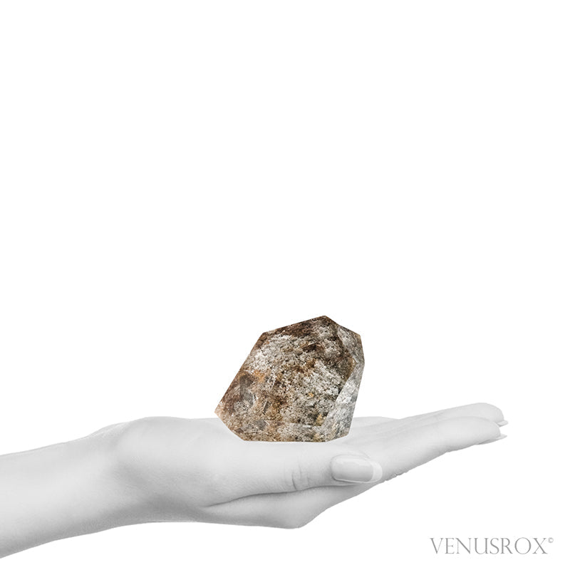 Lodalite/Smoky Quartz Part Polished/Part Natural Crystal from Brazil | Venusrox