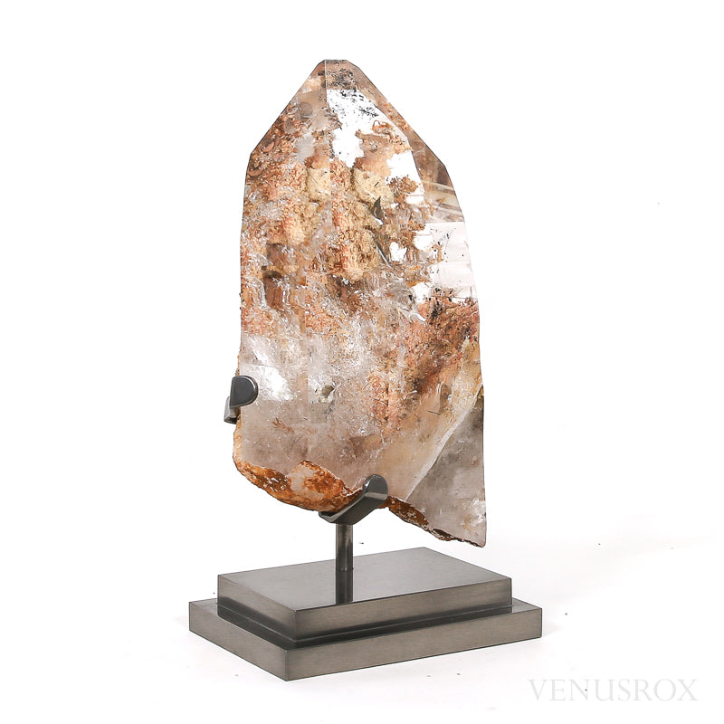 Rutilated Lodalite Quartz Part Polished Point from Brazil mounted on a bespoke stand | Venusrox