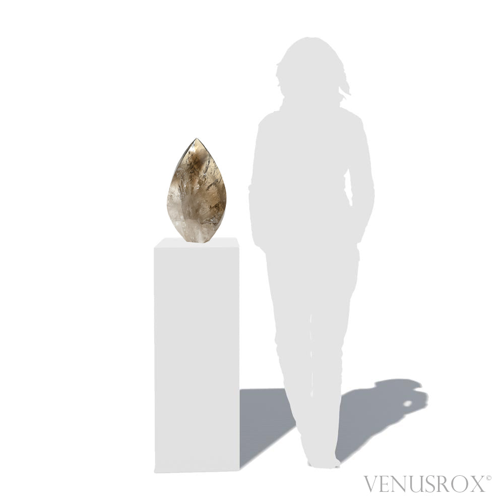 Smoky Phantom Quartz Polished Point from Flame | Venusrox
