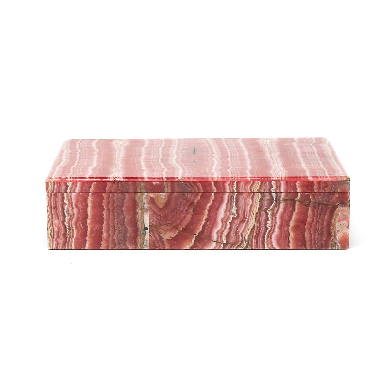 RHODOCHROSITE & QUARTZ (CLEAR) BOX - BOXES