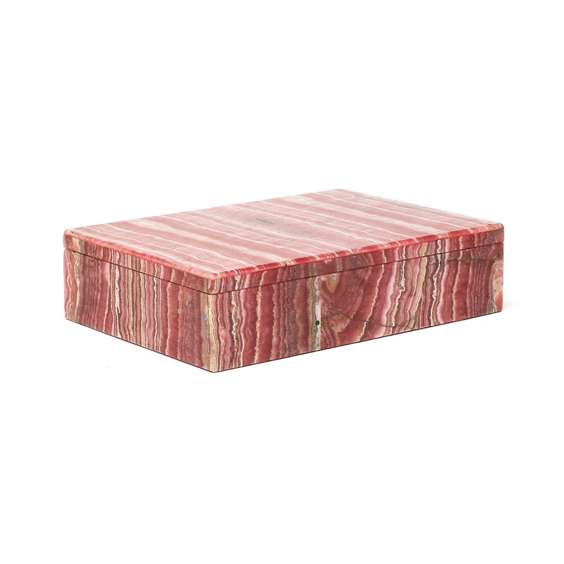 RHODOCHROSITE & QUARTZ (CLEAR) BOX - BOXES