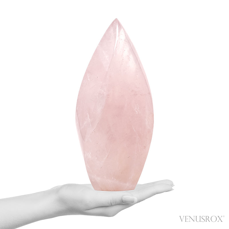 Rose Quartz Polished Flame from Brazil | Venusrox