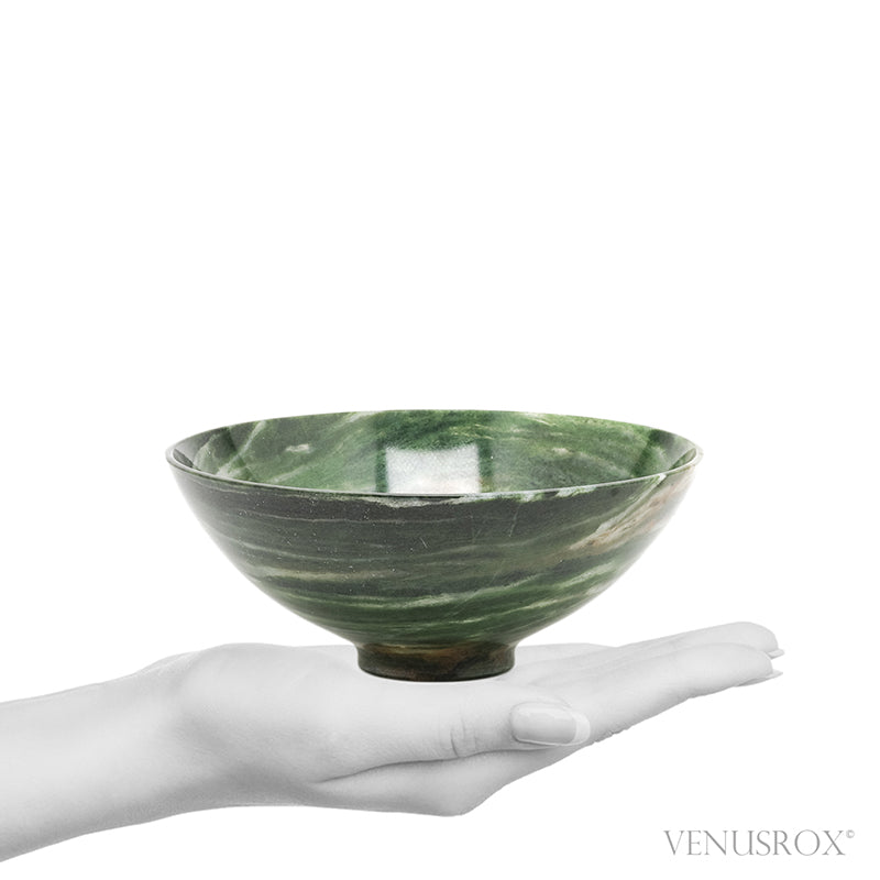 Green Sardonyx Polished Bowl from India | Venusrox