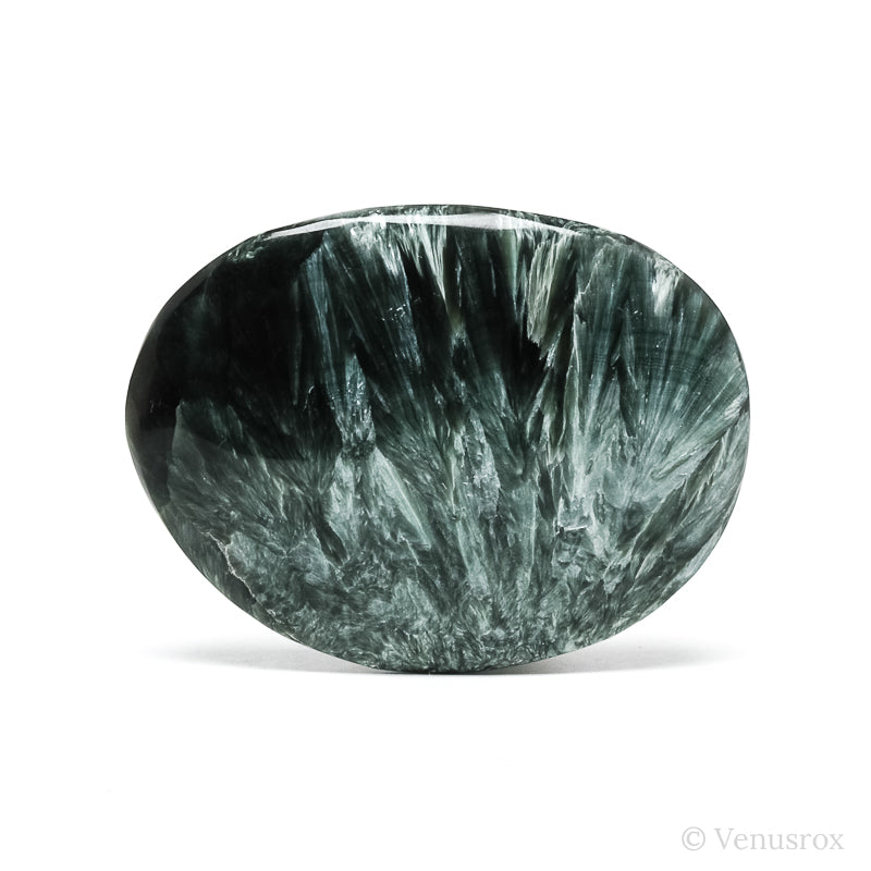 Seraphinite Polished Crystal from the Korshunovskoye Iron Scary Deposit, Irkutskaya Oblast, Siberia, Russia | Venusrox
