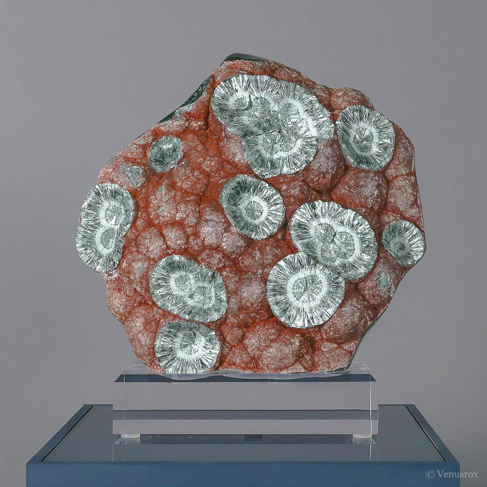 Seraphinite Polished/Natural Crystal from Korshunovskoye Iron Scary Deposit, Irkutskaya Oblast, Siberia, Russia mounted on a bespoke stand | Venusrox