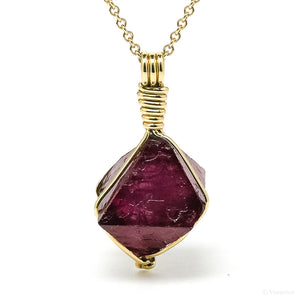 Spinel Natural Crystal Pendant wrapped in 18Kt Gold from Mogok Township, Pyin-Oo-Lwin District, Mandalay Region, Myanmar (Burma) | Venusrox