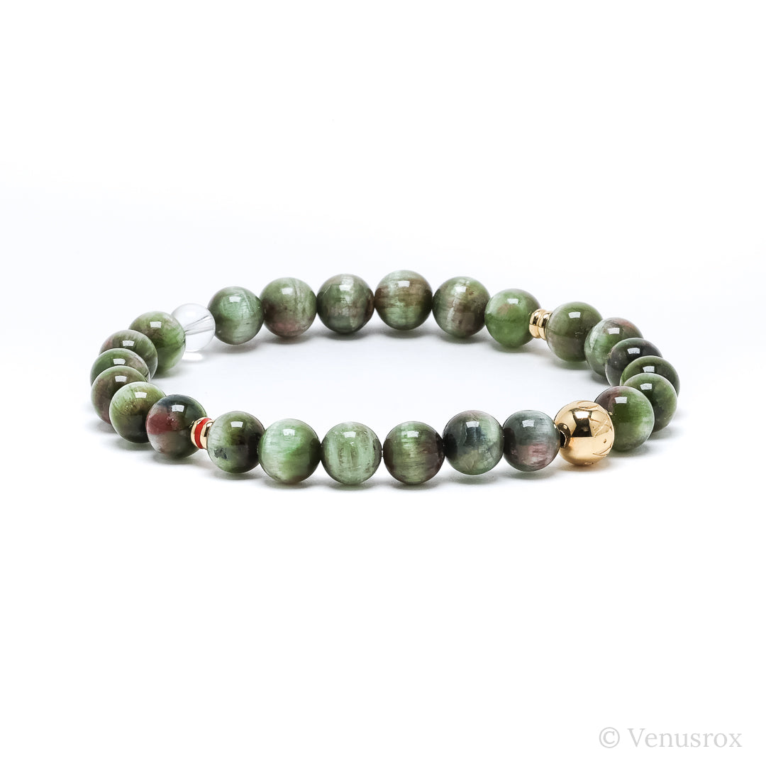 Watermelon Cats Eye Tourmaline Bracelet from Brazil | Venusrox