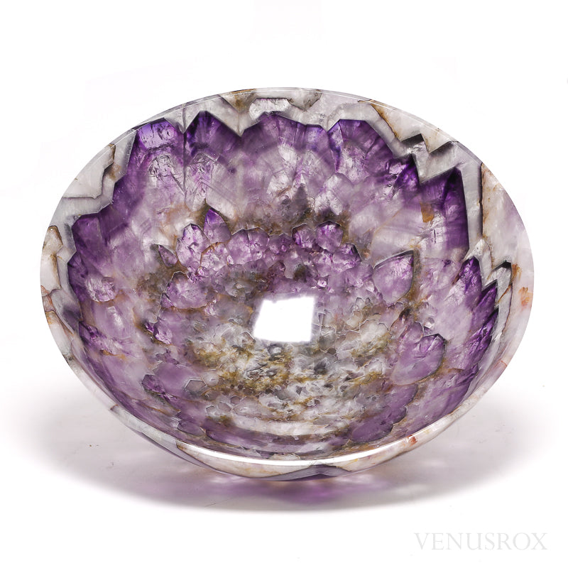 Chevron Amethyst Polished Bowl from India | Venusrox