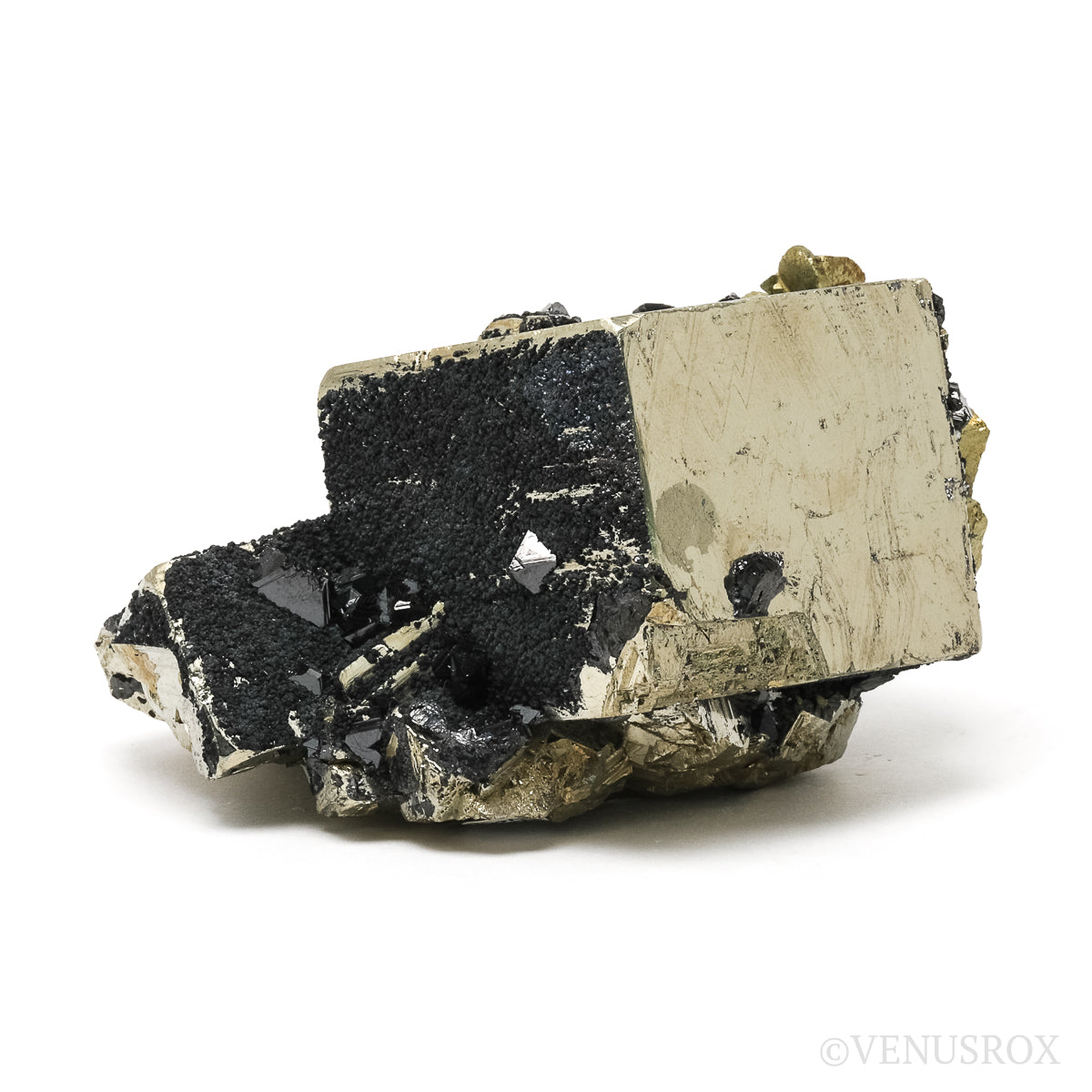 Pyrite with Chalcopyrite & Sphalerite Natural Cluster from the Huanzala Mine, Huallanca District, Huanuco Department, Peru | Venusrox