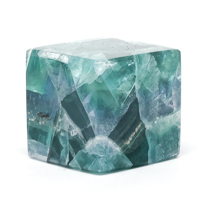 Fluorite Polished Cube from Mexico | Venusrox