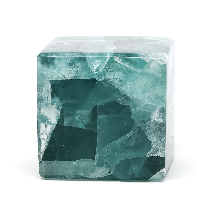 Fluorite Polished Cube from Mexico | Venusrox