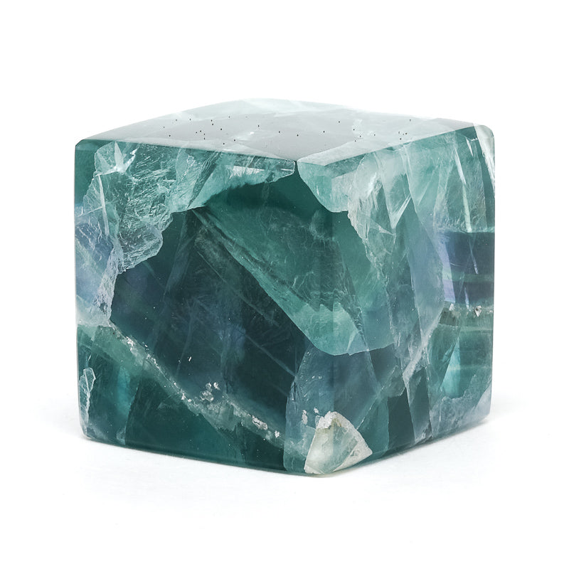 Fluorite Polished Cube from Mexico | Venusrox