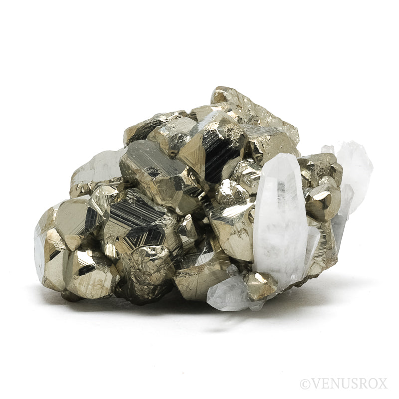 Pyrite with Quartz Natural Cluster from the Huanzala Mine, Huallanca District, Huanuco Department, Peru | Venusrox