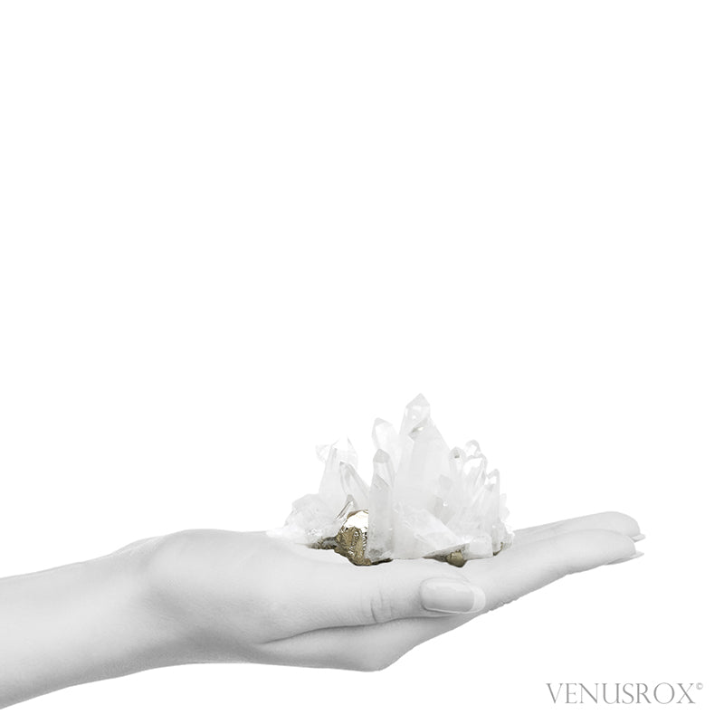 Pyrite with Quartz Natural Cluster from the Huanzala Mine, Huallanca District, Huanuco Department, Peru | Venusrox