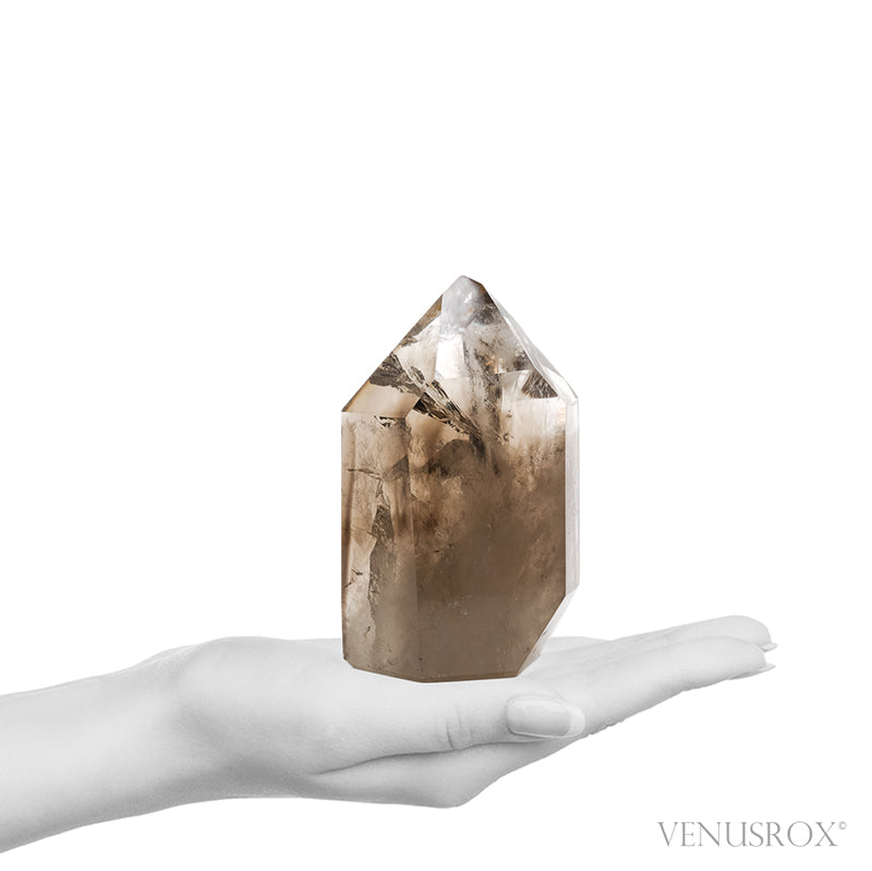Smoky Phantom Quartz Polished Point from Madagascar | Venusrox