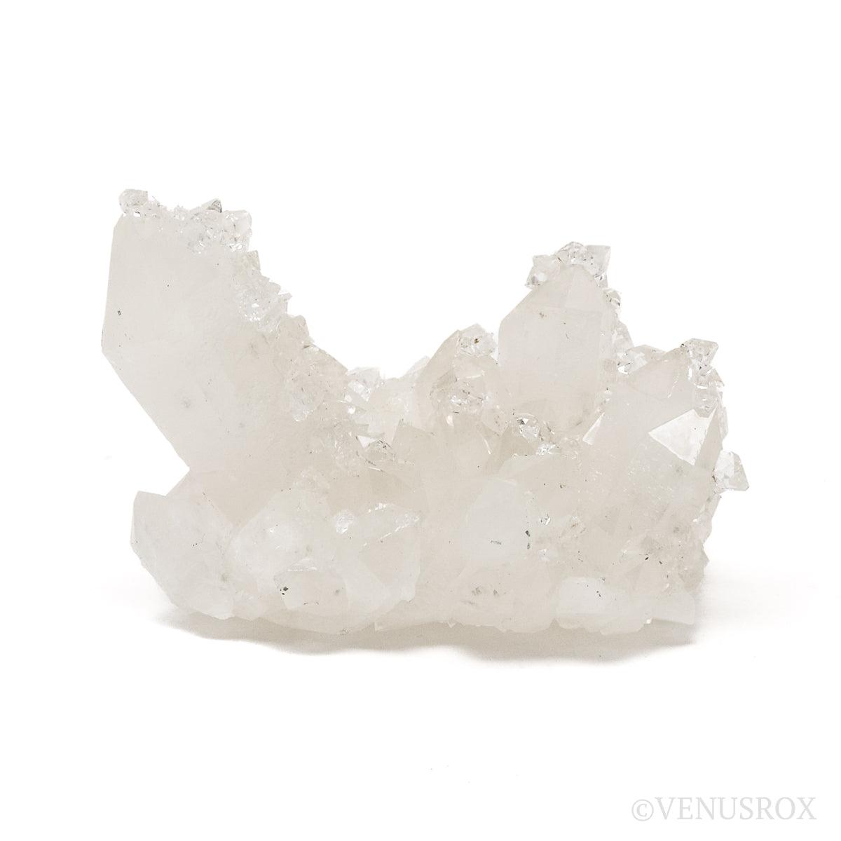 Apophyllite on Clear Quartz Natural Cluster from the Vtoroy Sovetskiy Mine, Dalnegorsk, Primorskiy Kray, Russia | Venusrox