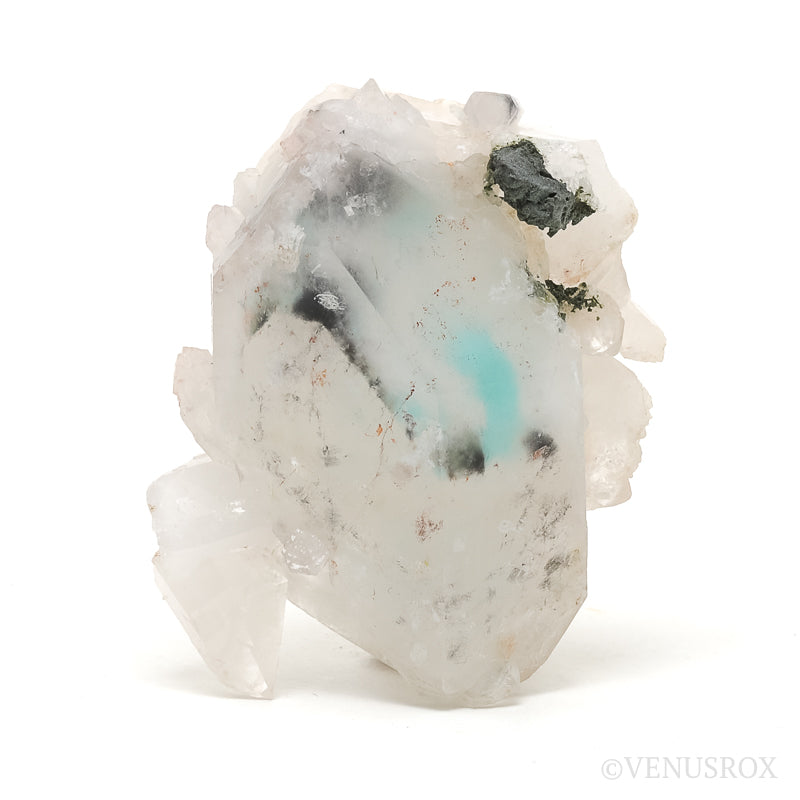 Ajoite in Clear Quartz Natural Cluster from Musina, Musina Local Municipality, Vhembe District Municipality, Limpopo, South Africa | Venusrox