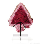 Pink Tourmaline Polished Slice from the Malkhan Pegmatite Field, Krasnyi Chikoy, Chitinskaya Oblast, Transbaikal, Eastern Siberia, Russia mounted on a bespoke stand | Venusrox
