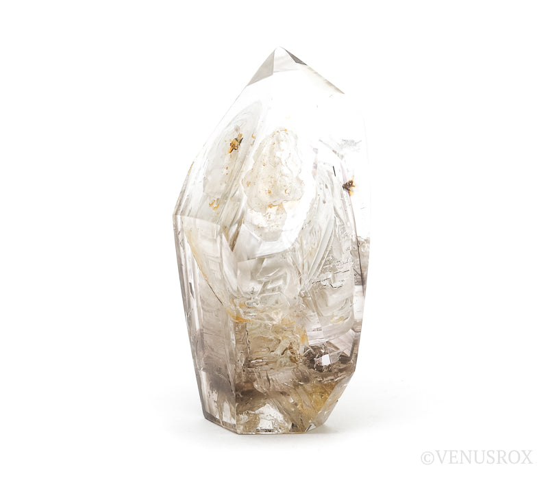 Smoky Phantom Elestial Quartz Polished Point from Madagascar | Venusrox
