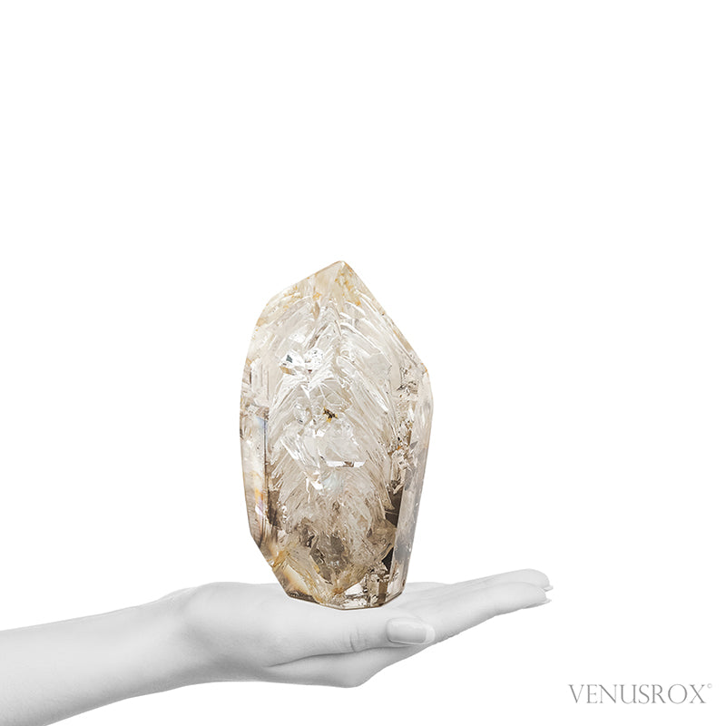 Smoky Phantom Elestial Quartz Polished Point from Madagascar | Venusrox