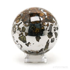 Seymchan Pallasite Meteorite Polished Sphere from the Hekandue River, Jasačnaja, Magadan District, Russia | Venusrox