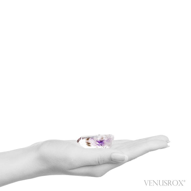 Brandberg Amethyst/Smoky Phantom Quartz with Prehnite Natural Point from the Brandberg Mountains, Namibia | Venusrox