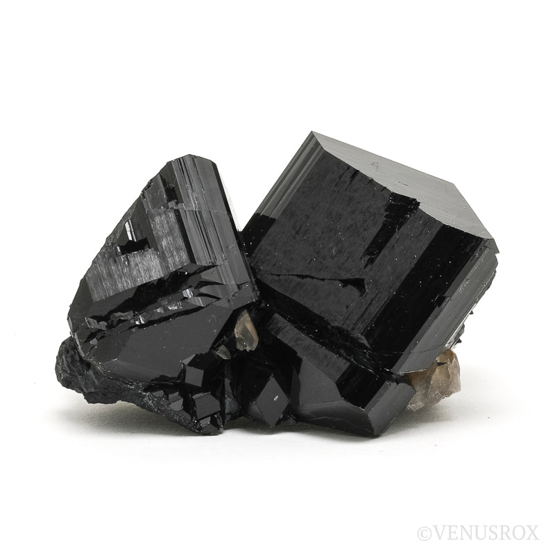 Black Tourmaline with Smoky Quartz Natural Cluster from the Erongo Mountains, Namibia | Venusrox