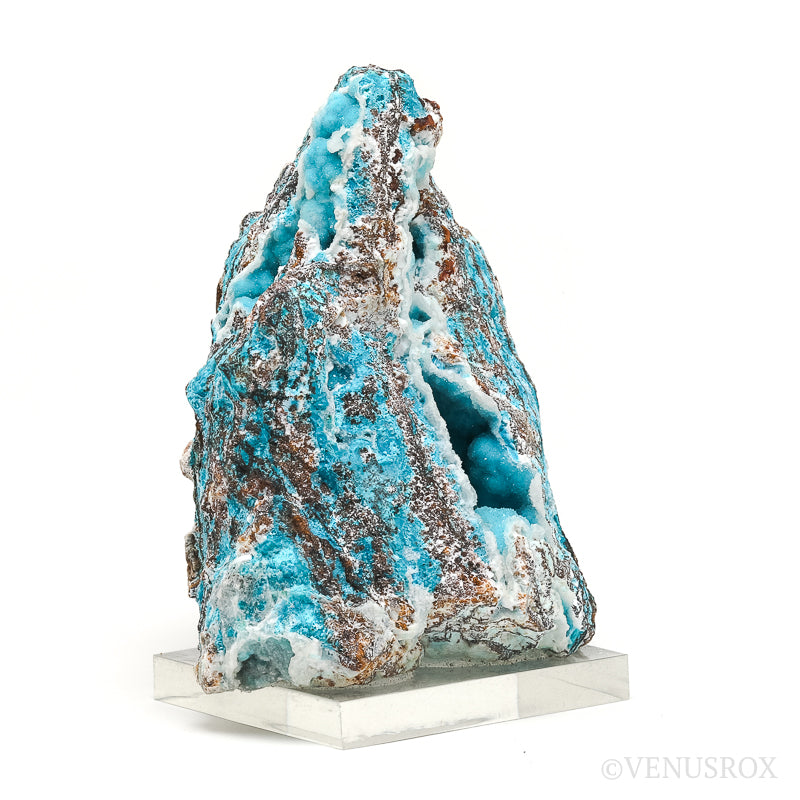 An exceptionally beautiful Gem Silica & Chrysocolla with Quartz on Calcite & Matrix Natural Crystal from the Lily Mine, Pisco Umay, Ica, Peru | Venusrox