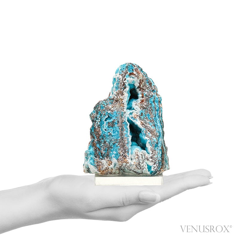 An exceptionally beautiful Gem Silica & Chrysocolla with Quartz on Calcite & Matrix Natural Crystal from the Lily Mine, Pisco Umay, Ica, Peru | Venusrox