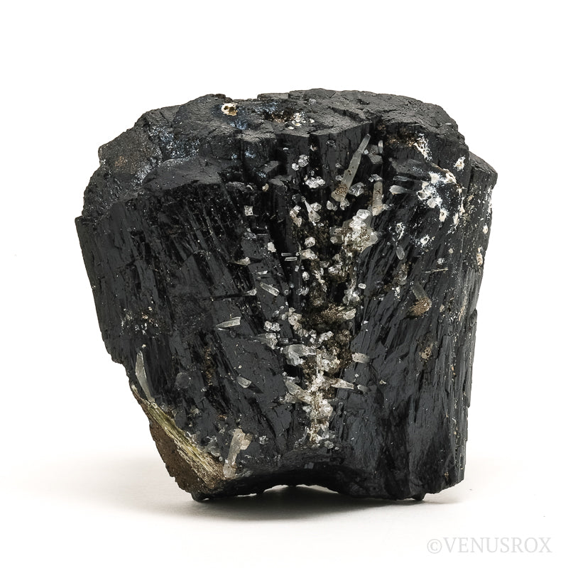 Ilvaite with Clear Quartz Natural Crystal from the Huanggang Mine, Hexigten Banner, Inner Mongolia A.R., China | Venusrox