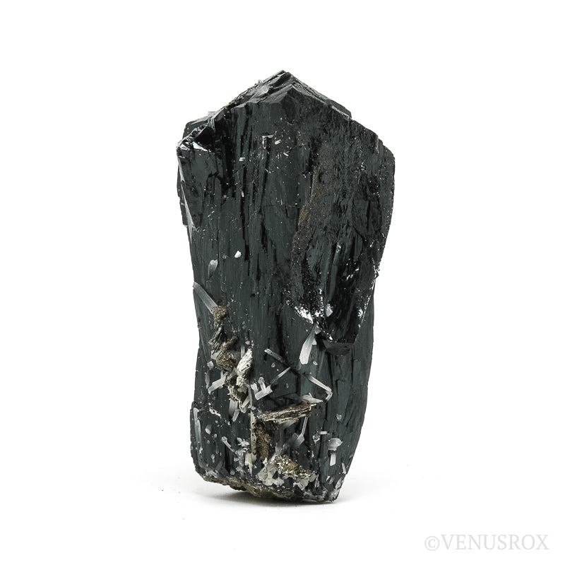 Ilvaite with Clear Quartz Natural Crystal from the Huanggang Mine, Hexigten Banner, Inner Mongolia A.R., China | Venusrox