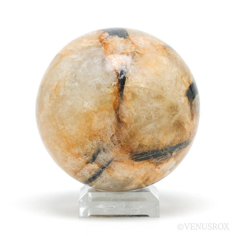 Blue Kyanite in Golden Quartz Polished Sphere from India | Venusrox
